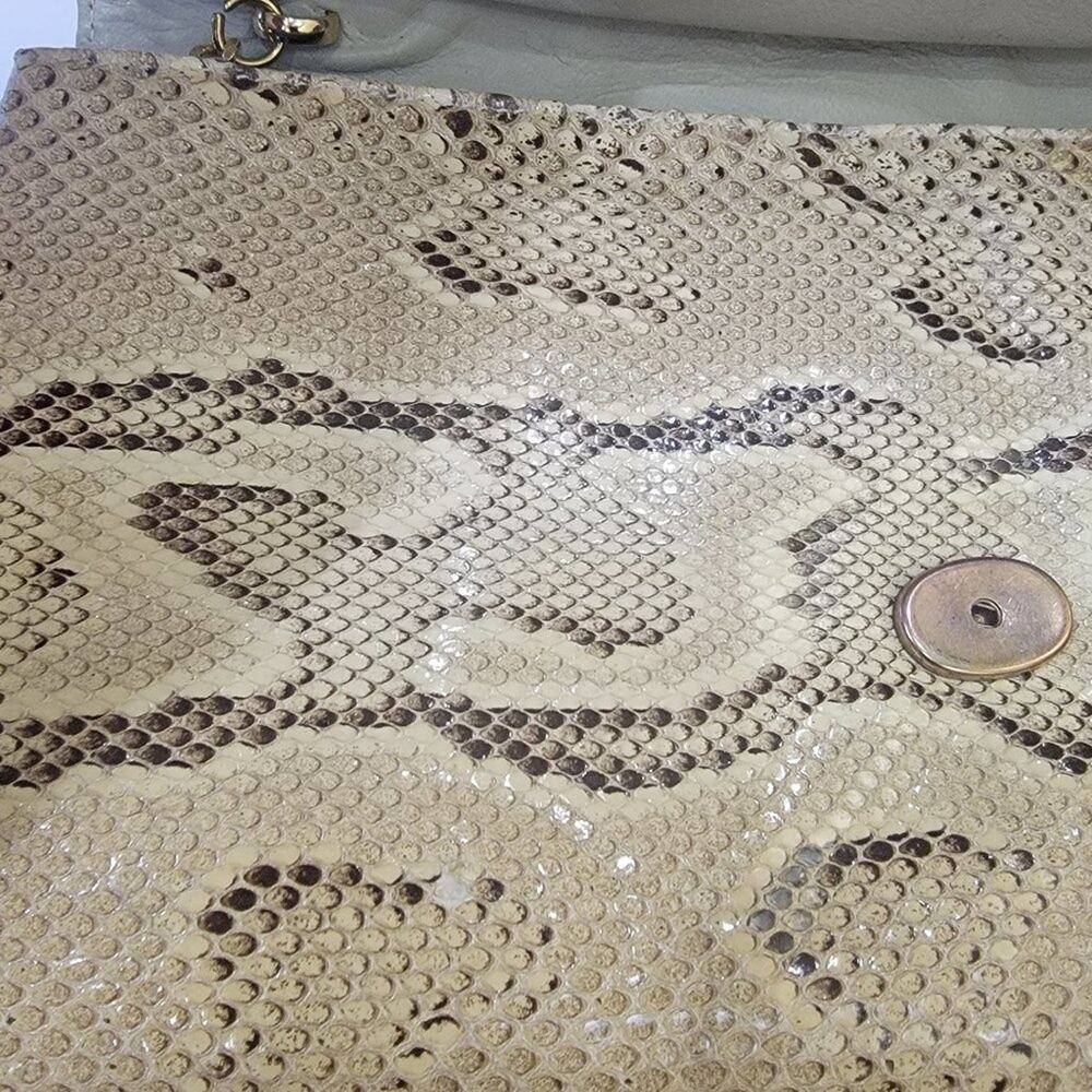 Vintage Susan Gail Genuine Snakeskin Shoulder Bag Leather Drop 14" - Picture 9 of 9